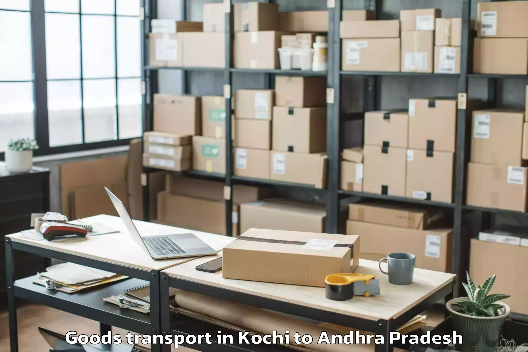 Kochi to Gudivada Goods Transport Booking